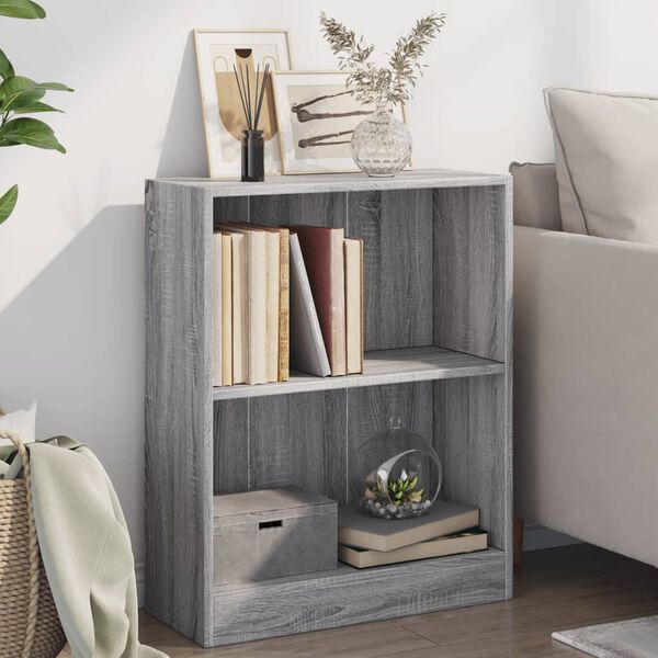vidaXL B&uuml;cherregal Grau Sonoma 60x24x76 cm Holzwerkstoff