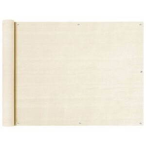 vidaXL Balkon Sichtschutz Creme 90x600 cm HDPE