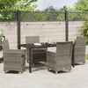 vidaXL Garten Essgruppe 5 pcs Grau Poly-Rattan