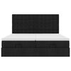 vidaXL Ottoman-Bett mit Matratzen Schwarz 200x200 cm Stoff
