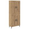 vidaXL Highboard 2 stk. Artisan-Eiche 69,5 x 34 x 180 cm Holzwerkstoff