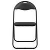 vidaXL Klappstuhl 8 pcs Schwarz 48 x 43,5 x 81 cm Kunstleder