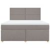 vidaXL Boxspringbett mit Matratze Taupe 180x200 cm Stoff