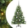 vidaXL K&uuml;nstlicher Weihnachtsbaum mit 150 LEDs Gr&uuml;n 120 cm PE und PVC