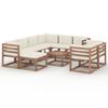 vidaXL 10-tlg. Garten-Lounge-Set mit Kissen Creme