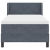 vidaXL Boxspringbett mit Matratze Dunkelgrau 200 x 90 cm Polyester