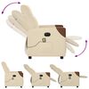 vidaXL Massagesessel Elektrisch Creme Stoff