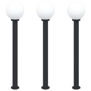 vidaXL Pollerleuchten 3 Stk. 120 cm Schwarz IP44