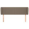 vidaXL Kopfteil mit Ohren Taupe 147x23x78/88 cm Stoff