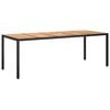 vidaXL Gartentisch Schwarz 250 x 100 x 75 cm Poly-Rattan