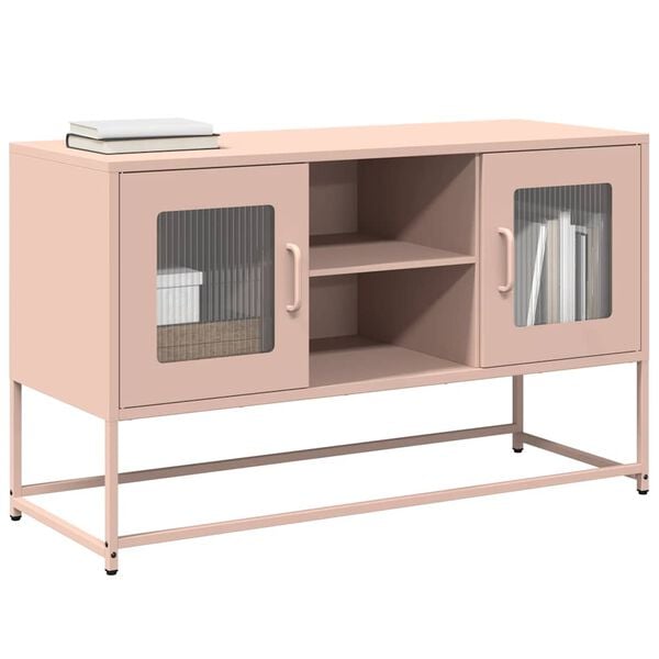 vidaXL TV-Schrank Rosa 100,5x39x60,5 cm Stahl