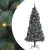 vidaXL K&uuml;nstlicher vorbeleuchteter Weihnachtsbaum mit Kugelset Gr&uuml;n