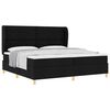 vidaXL Boxspringbett mit Matratze Dunkelgrau 90x190 cm Schwarz Stoff