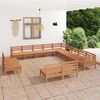 vidaXL 13-tlg. Garten-Lounge-Set Massivholz Kiefer Honigbraun