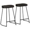 vidaXL Barhocker 2 Stk. Schwarz 45x40x62 cm Mango Massivholz