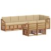 vidaXL Sofagarnituren 8 pcs Natur und Beige Massivholz Akazie