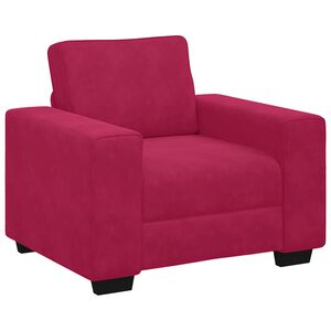 vidaXL Sessel Weinrot 100x77x82 cm Samt