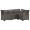 vidaXL 4-Sitzer Gartensofa Rattan-Look PP Hellgrau
