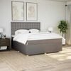 vidaXL Boxspringbett mit Matratze Taupe 180x200 cm Stoff