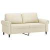 vidaXL 2-Sitzer-Sofa mit Zierkissen Creme 140 cm Kunstleder
