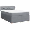 vidaXL Boxspringbett mit Matratze Hellgrau 140x200 cm Stoff