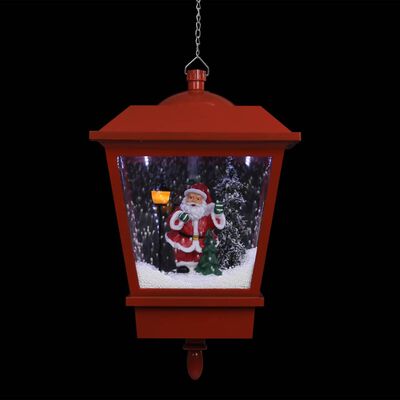 vidaXL Weihnachts-Hängelampe LED-Licht und Weihnachtsmann Rot 27×27×45