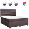 vidaXL Boxspringbett mit Matratze Dunkelbraun 180x200 cm Stoff