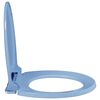 vidaXL Toilettensitz mit Absenkautomatik Quick-Release Blau Oval