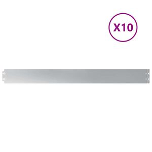 vidaXL Rasenkanten 10 Stk. 10x103 cm Verzinkter Stahl