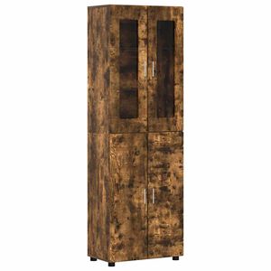 vidaXL Highboard Ger&auml;ucherte Eiche 60 x 35 x 182 cm Holzwerkstoff