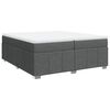 vidaXL Boxspringbett mit Matratze Dunkelgrau 200x200 cm Stoff