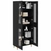 vidaXL Highboard Schwarz Eichen-Optik 69,5 x 34 x 180 cm Holzwerkstoff