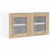 vidaXL H&auml;ngeschrank Sonoma-Eiche und Wei&szlig; 80 x 31 x 40 cm
