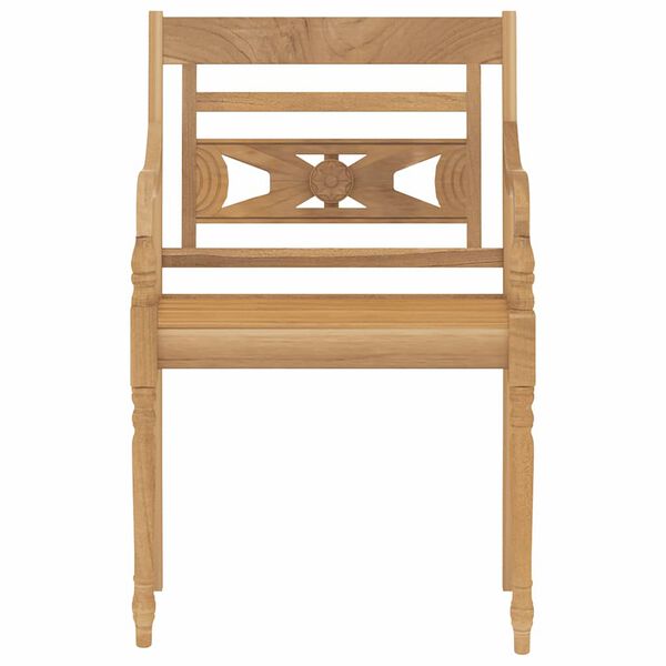 vidaXL 5-tlg. Garten-Essgruppe Massivholz Teak