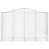 vidaXL Gabionen mit Hochbogen 30Stk. 200x50x120/140cm Verzinktes Eisen