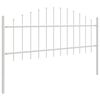 vidaXL Gartenzaun 4 pcs Wei&szlig; 170 x 140 cm Pulverbeschichteter Stahl