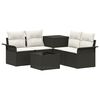 vidaXL Sofa Set 6 pcs 4-Sitzanzahl Schwarz und Cremewei&szlig;