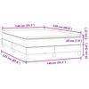 vidaXL Boxspringbett mit Matratze Dunkelgrau 140x220 cm Samt