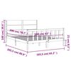vidaXL Massivholzbett ohne Matratze 160x200 cm Kiefernholz