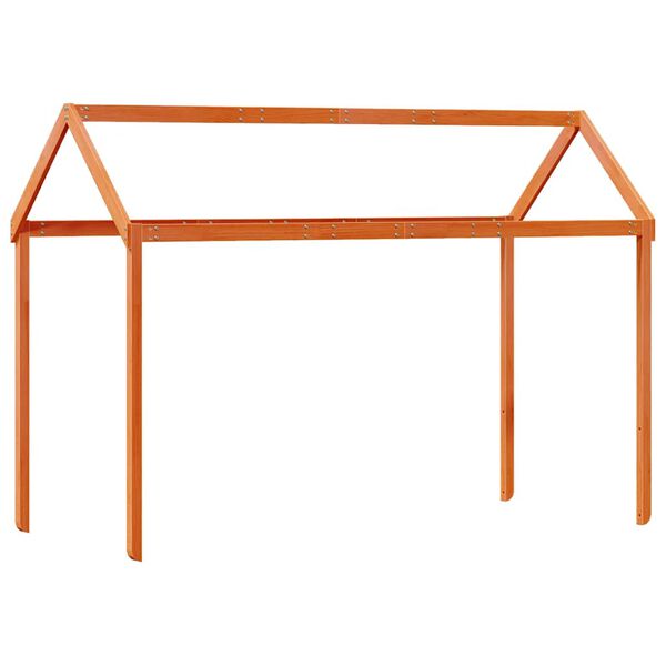 vidaXL Dach f&uuml;r Kinderbett Wachsbraun 207x95,5x159cm Massivholz Kiefer