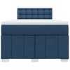 vidaXL Boxspringbett mit Matratze Blau 120x190 cm Stoff