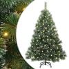 vidaXL K&uuml;nstlicher Weihnachtsbaum mit 150 LEDs Gr&uuml;n 150 cm PE und PVC