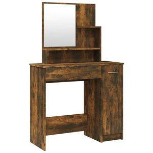 vidaXL Schminktisch mit Spiegel R&auml;uchereiche 86,5x35x136 cm