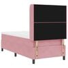vidaXL Boxspringbett mit Matratze mit Kopfteil Rosa 90 x 190 cm Samt