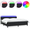 vidaXL Boxspringbett mit Matratze & LED Schwarz 180x210 cm Samt