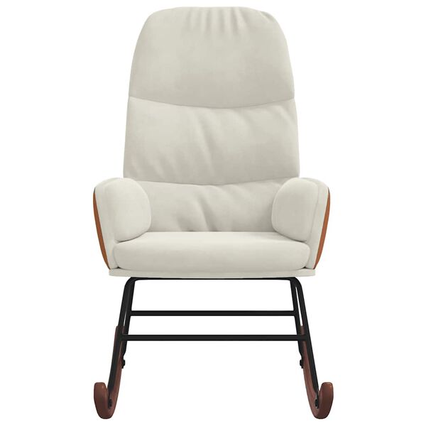 vidaXL Schaukelstuhl Samt Creme