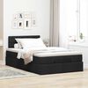 vidaXL Ottoman-Bett mit Matratze Schwarz 120x190 cm Stoff