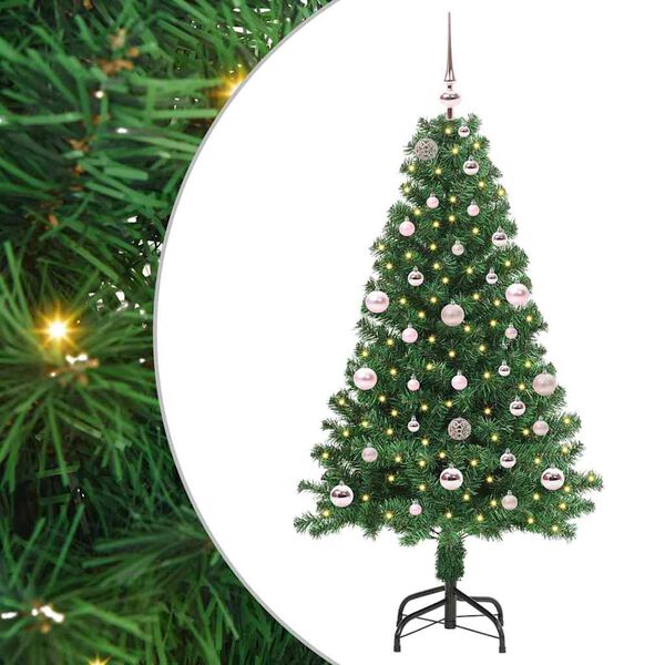 vidaXL K&uuml;nstlicher Weihnachtsbaum mit 150 LEDs mit St&auml;nder Gr&uuml;n 150 cm