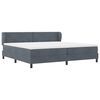 vidaXL Boxspringbett mit Matratze Dunkelgrau 200 x 200 cm Samt