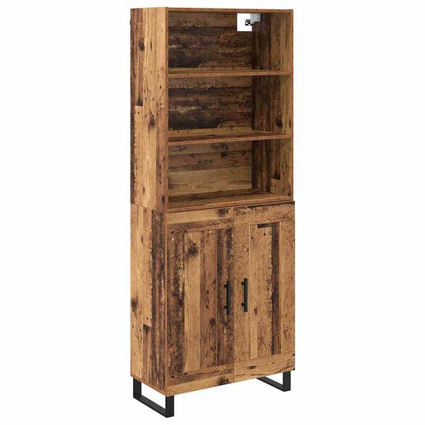 vidaXL Highboard Altholz 69,5 x 34 x 180 cm Holzwerkstoff